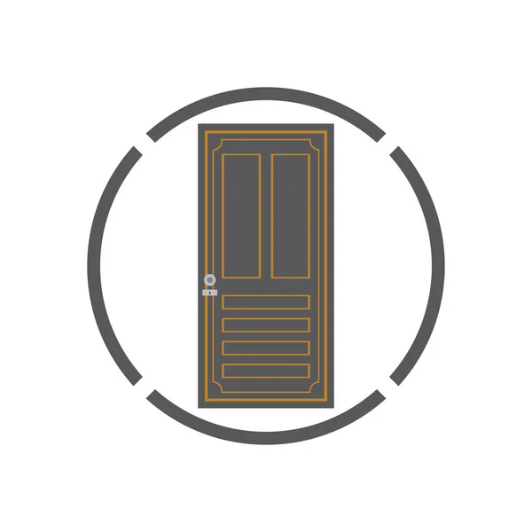 Сучасні Двері Вхідні Двері Вектор Будинку — стоковий вектор