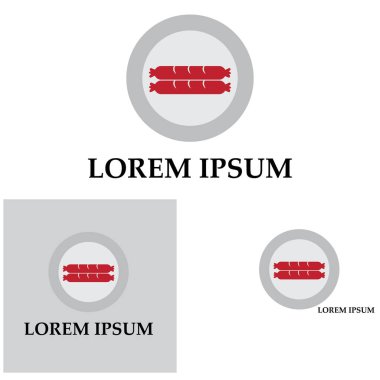 Sosis Simgesi İllüstrasyon vektör arkaplanı