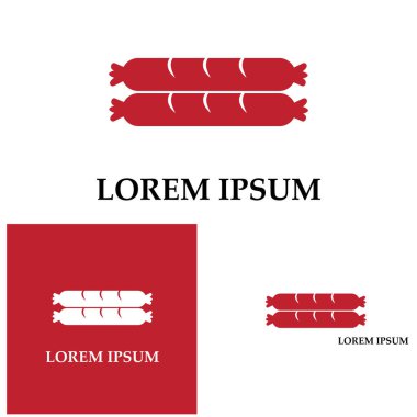 Sosis Simgesi İllüstrasyon vektör arkaplanı