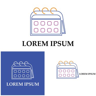 Takvim simgesi illüstrasyon vektörü arkaplanı