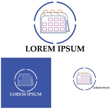 Takvim simgesi illüstrasyon vektörü arkaplanı