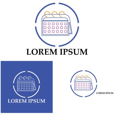 Takvim simgesi illüstrasyon vektörü arkaplanı