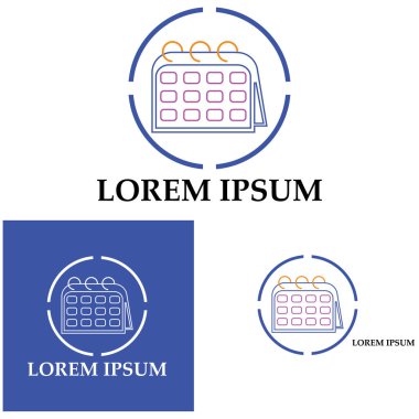 Takvim simgesi illüstrasyon vektörü arkaplanı