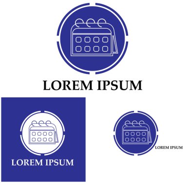 Takvim simgesi illüstrasyon vektörü arkaplanı