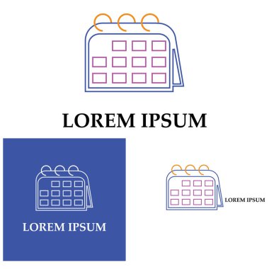 Takvim simgesi illüstrasyon vektörü arkaplanı