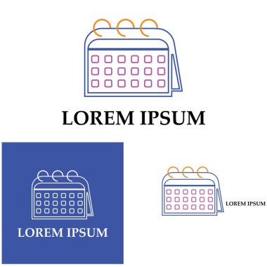 Takvim simgesi illüstrasyon vektörü arkaplanı