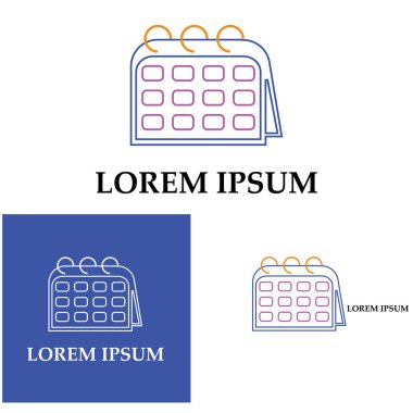 Takvim simgesi illüstrasyon vektörü arkaplanı