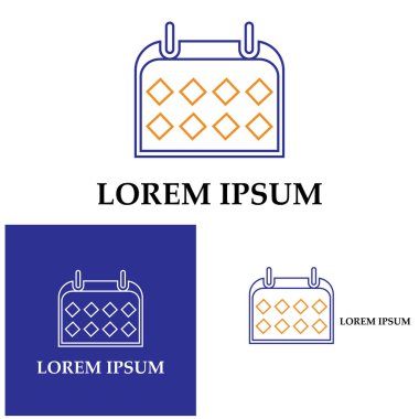 Takvim simgesi illüstrasyon vektörü arkaplanı