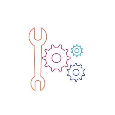 Vites anahtarı vektör arkaplan şablonu