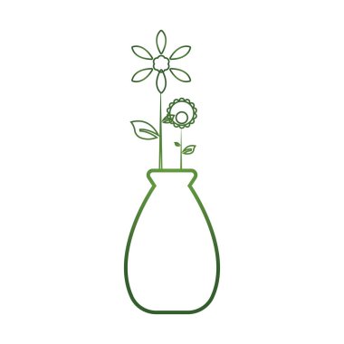 Çiçek vazosu vektör simgesi 