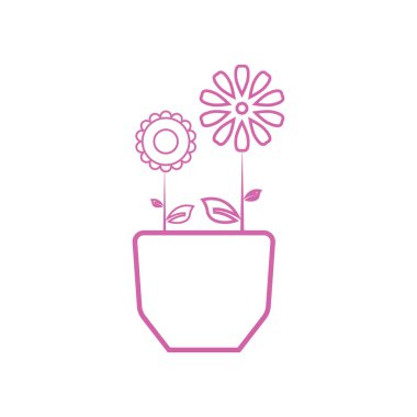 Çiçek vazosu vektör simgesi 