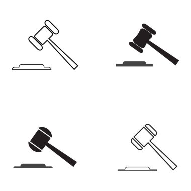 Bir yargıç simgesi vektörünün çekici