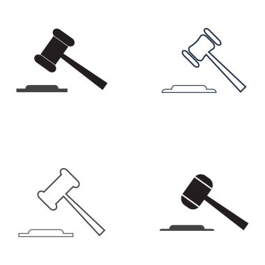 Bir yargıç simgesi vektörünün çekici