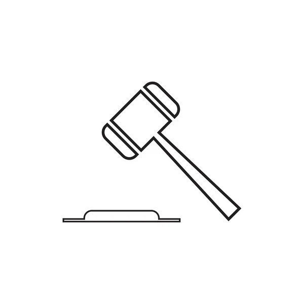 Hammer Judge Icon Vector — 스톡 벡터