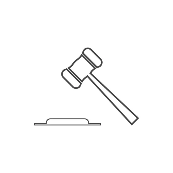 Hammer Judge Icon Vector — 스톡 벡터