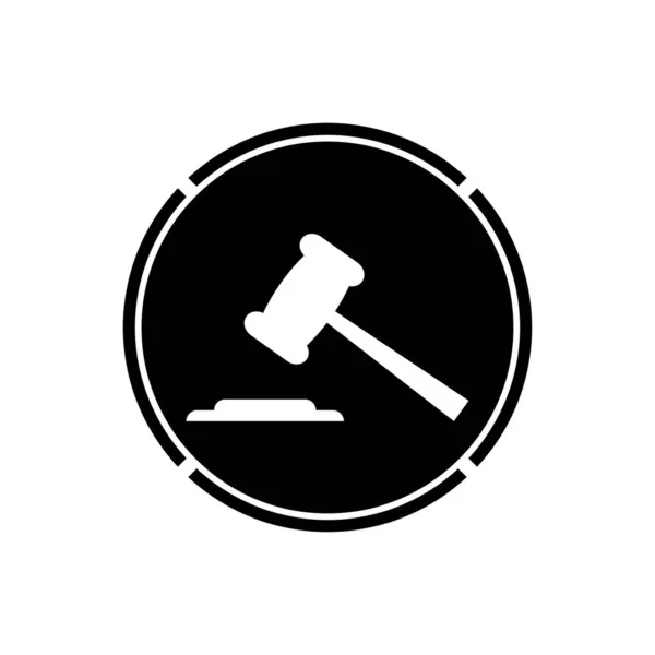 Hammer Judge Icon Vector — 스톡 벡터