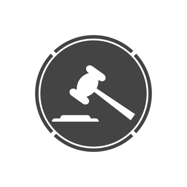 Hammer Judge Icon Vector — 스톡 벡터