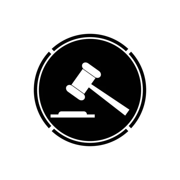 Hammer Judge Icon Vector — 스톡 벡터