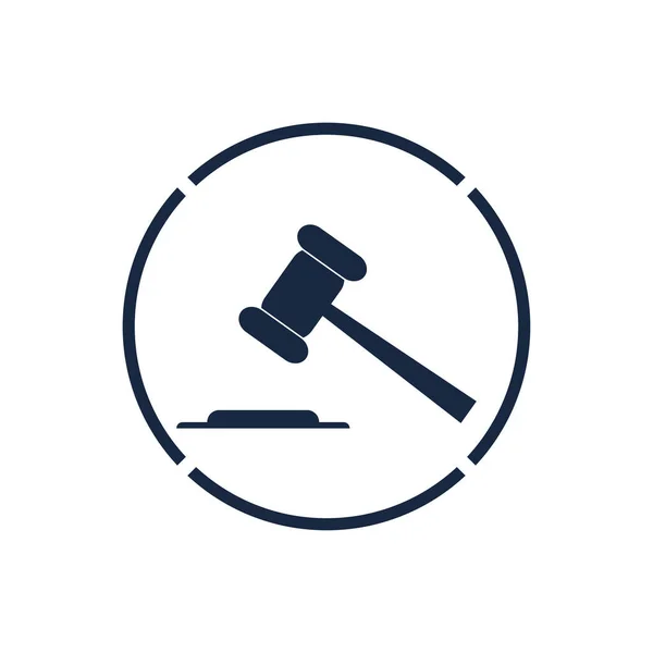 Hammer Judge Icon Vector — 스톡 벡터