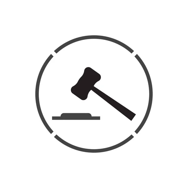 Hammer Judge Icon Vector — Stock Vector