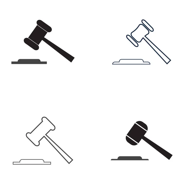 Hammer Judge Icon Vector — 스톡 벡터