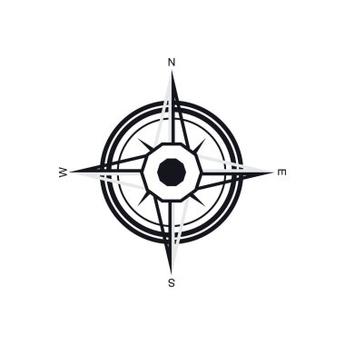 Pusula Logo Şablonu vektör resimleme tasarımı