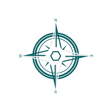 Pusula Logo Şablonu vektör resimleme tasarımı