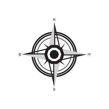 Pusula Logo Şablonu vektör resimleme tasarımı