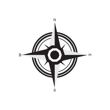 Pusula Logo Şablonu vektör resimleme tasarımı