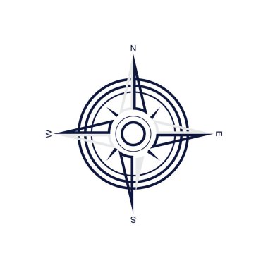 Pusula Logo Şablonu vektör resimleme tasarımı