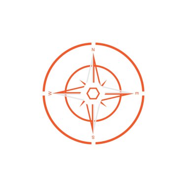 Pusula Logo Şablonu vektör resimleme tasarımı