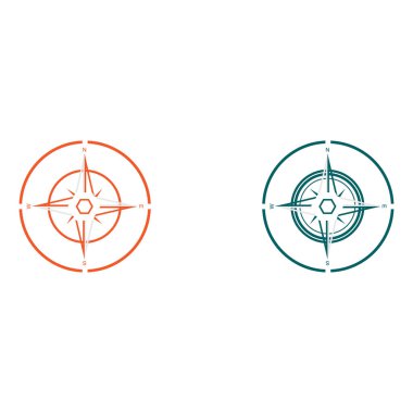 Pusula Logo Şablonu vektör resimleme tasarımı