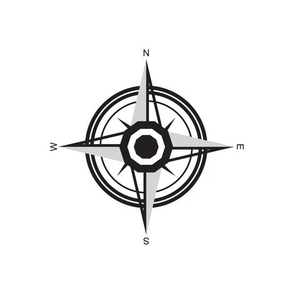 Návrh Vektorové Ikony Šablony Loga Kompasu — Stockový vektor