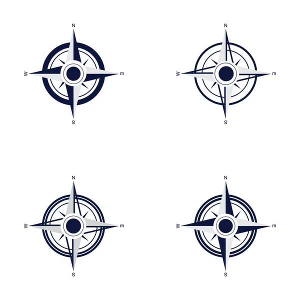 Pusula Logo Şablonu Vektör Resimleme Tasarımı — Stok Vektör