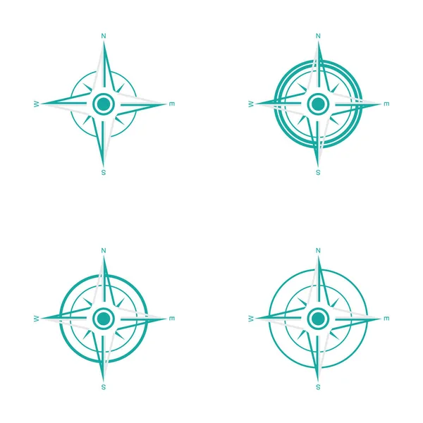 Pusula Logo Şablonu Vektör Resimleme Tasarımı — Stok Vektör
