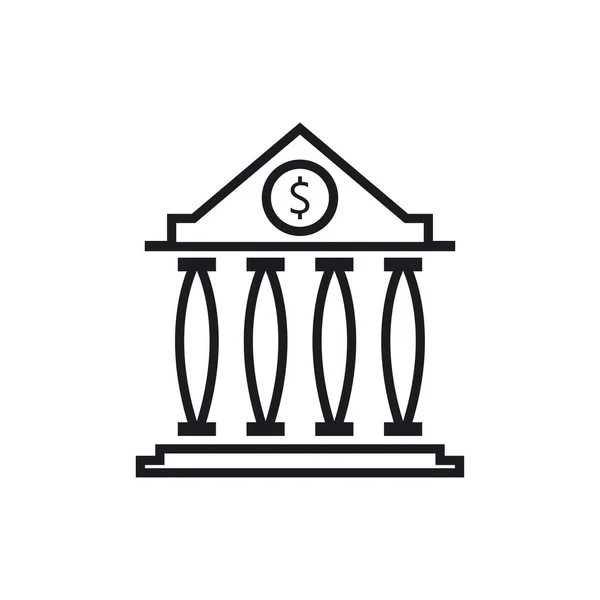 ビジネスと金融のアイコンの銀行のイラスト — ストックベクタ