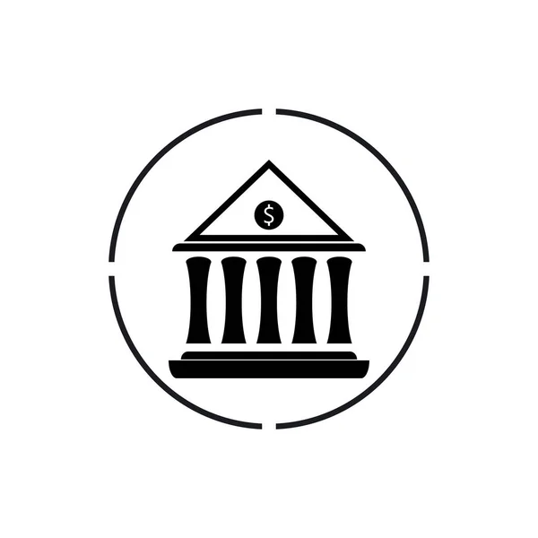 Business Finance Icon Bank Vector Illustration — Image vectorielle