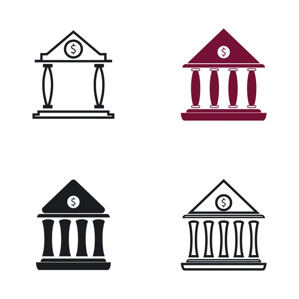 Business Finance Icon Bank Vector Illustration — Vector de stock