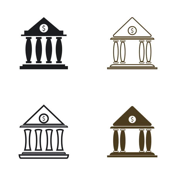 Illustrazione Vettoriale Banca Icona Business Finanza — Vettoriale Stock