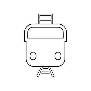 Tren simgesi vektör arkaplanı