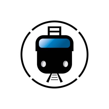 Tren simgesi vektör arkaplanı