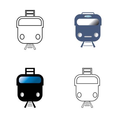 Tren simgesi vektör arkaplanı