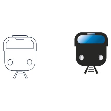 Tren simgesi vektör arkaplanı