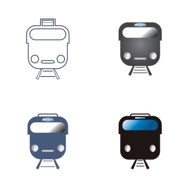 Tren simgesi vektör arkaplanı