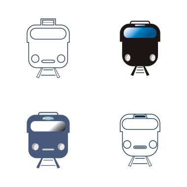 Tren simgesi vektör arkaplanı