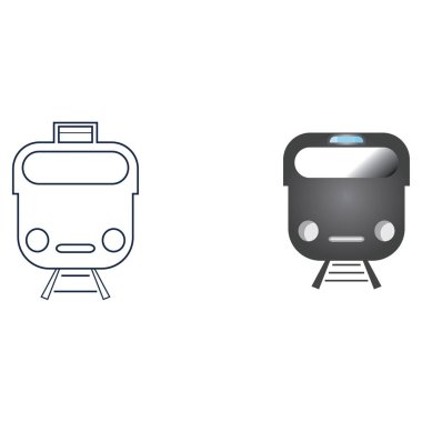 Tren simgesi vektör arkaplanı