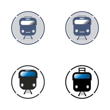 Tren simgesi vektör arkaplanı