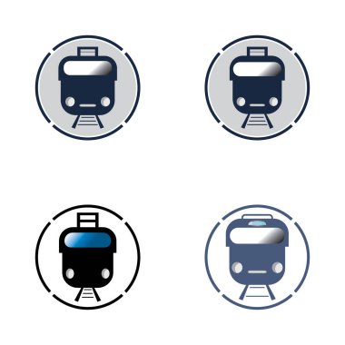 Tren simgesi vektör arkaplanı