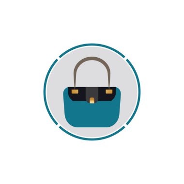 Kadın torba ikon vektör arkaplanı