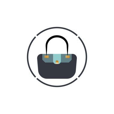 Kadın torba ikon vektör arkaplanı